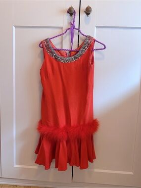Vintage 60s drop waist shift dress